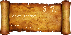 Brecz Tardos névjegykártya